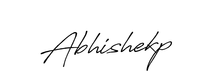Make a beautiful signature design for name Abhishekp. With this signature (Antro_Vectra_Bolder) style, you can create a handwritten signature for free. Abhishekp signature style 7 images and pictures png