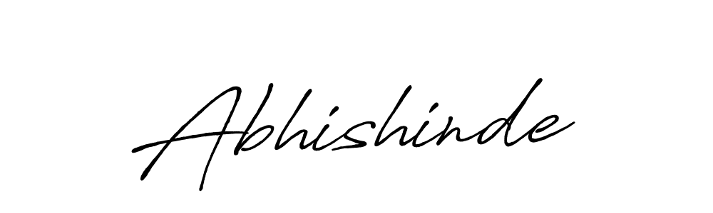 Make a beautiful signature design for name Abhishinde. With this signature (Antro_Vectra_Bolder) style, you can create a handwritten signature for free. Abhishinde signature style 7 images and pictures png