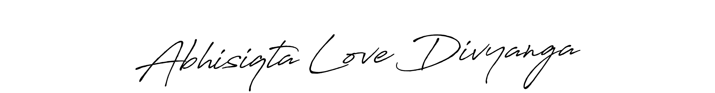 Make a beautiful signature design for name Abhisiqta Love Divyanga. With this signature (Antro_Vectra_Bolder) style, you can create a handwritten signature for free. Abhisiqta Love Divyanga signature style 7 images and pictures png
