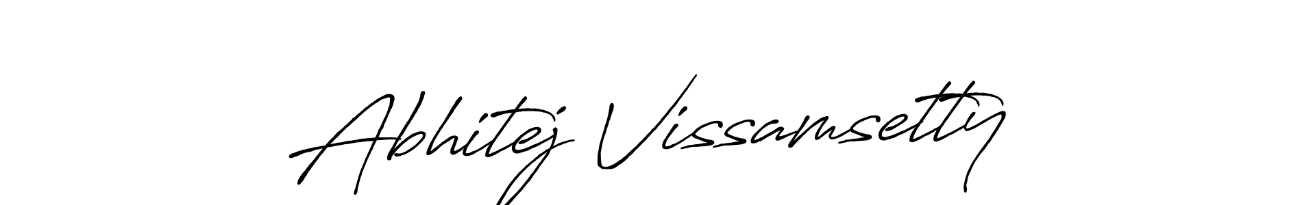 Similarly Antro_Vectra_Bolder is the best handwritten signature design. Signature creator online .You can use it as an online autograph creator for name Abhitej Vissamsetty. Abhitej Vissamsetty signature style 7 images and pictures png