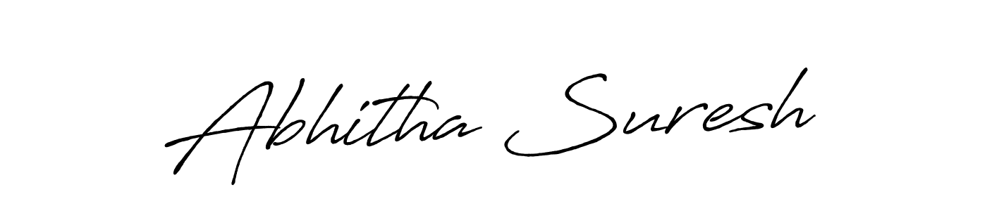 How to make Abhitha Suresh name signature. Use Antro_Vectra_Bolder style for creating short signs online. This is the latest handwritten sign. Abhitha Suresh signature style 7 images and pictures png