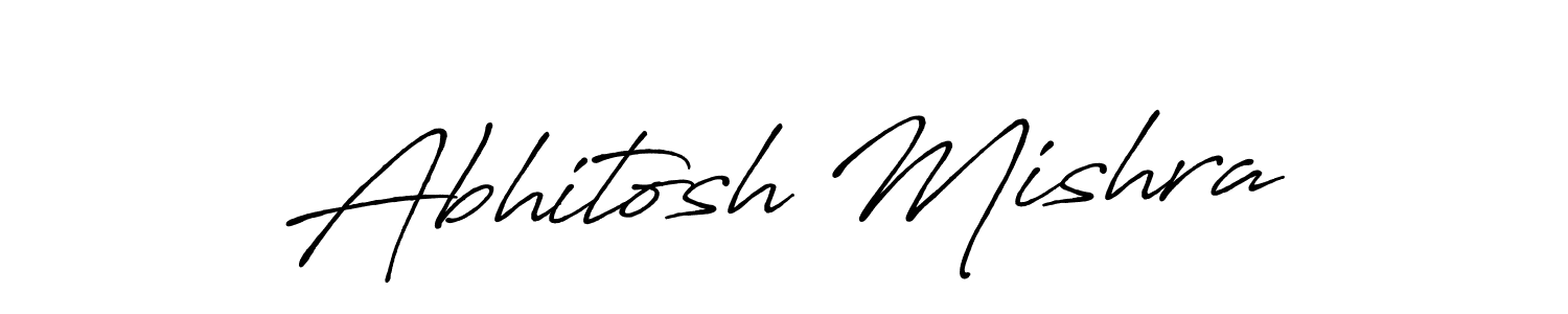 How to make Abhitosh Mishra name signature. Use Antro_Vectra_Bolder style for creating short signs online. This is the latest handwritten sign. Abhitosh Mishra signature style 7 images and pictures png