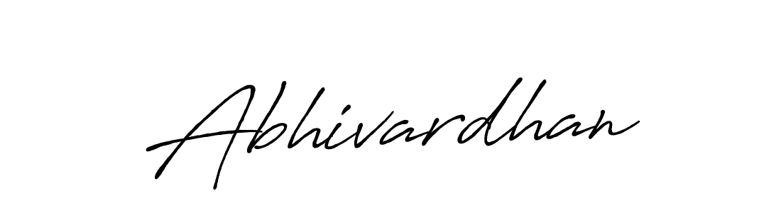 Antro_Vectra_Bolder is a professional signature style that is perfect for those who want to add a touch of class to their signature. It is also a great choice for those who want to make their signature more unique. Get Abhivardhan name to fancy signature for free. Abhivardhan signature style 7 images and pictures png