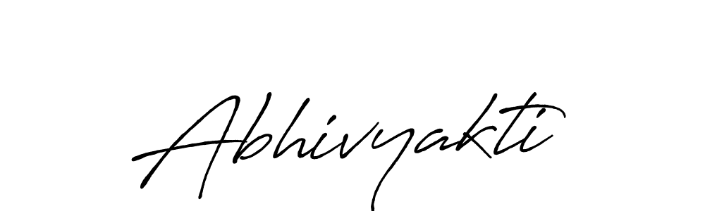 How to make Abhivyakti name signature. Use Antro_Vectra_Bolder style for creating short signs online. This is the latest handwritten sign. Abhivyakti signature style 7 images and pictures png