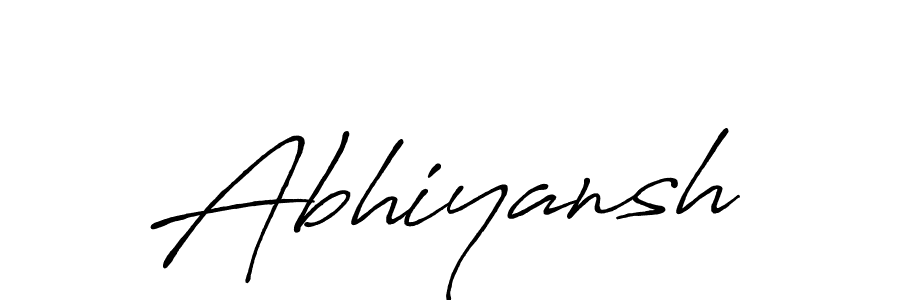 Create a beautiful signature design for name Abhiyansh. With this signature (Antro_Vectra_Bolder) fonts, you can make a handwritten signature for free. Abhiyansh signature style 7 images and pictures png