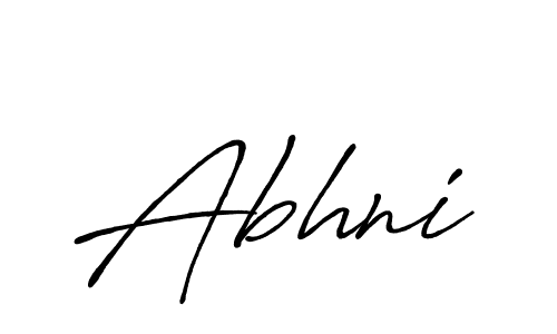 Make a beautiful signature design for name Abhni. With this signature (Antro_Vectra_Bolder) style, you can create a handwritten signature for free. Abhni signature style 7 images and pictures png