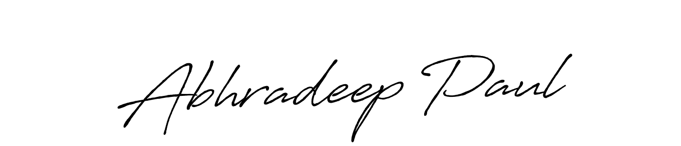 Abhradeep Paul stylish signature style. Best Handwritten Sign (Antro_Vectra_Bolder) for my name. Handwritten Signature Collection Ideas for my name Abhradeep Paul. Abhradeep Paul signature style 7 images and pictures png
