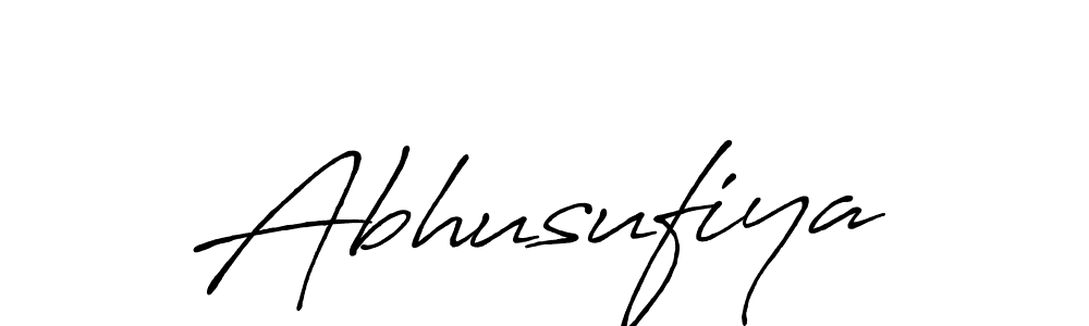 Make a beautiful signature design for name Abhusufiya. With this signature (Antro_Vectra_Bolder) style, you can create a handwritten signature for free. Abhusufiya signature style 7 images and pictures png