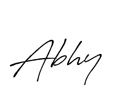 Antro_Vectra_Bolder is a professional signature style that is perfect for those who want to add a touch of class to their signature. It is also a great choice for those who want to make their signature more unique. Get Abhy name to fancy signature for free. Abhy signature style 7 images and pictures png