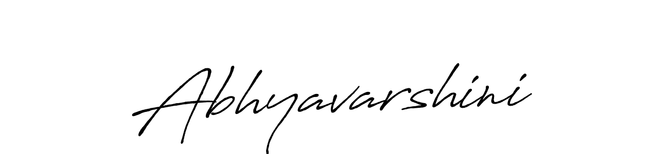 Use a signature maker to create a handwritten signature online. With this signature software, you can design (Antro_Vectra_Bolder) your own signature for name Abhyavarshini. Abhyavarshini signature style 7 images and pictures png