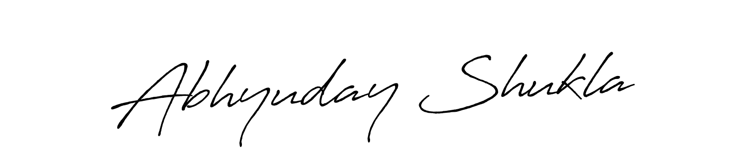 Use a signature maker to create a handwritten signature online. With this signature software, you can design (Antro_Vectra_Bolder) your own signature for name Abhyuday Shukla. Abhyuday Shukla signature style 7 images and pictures png