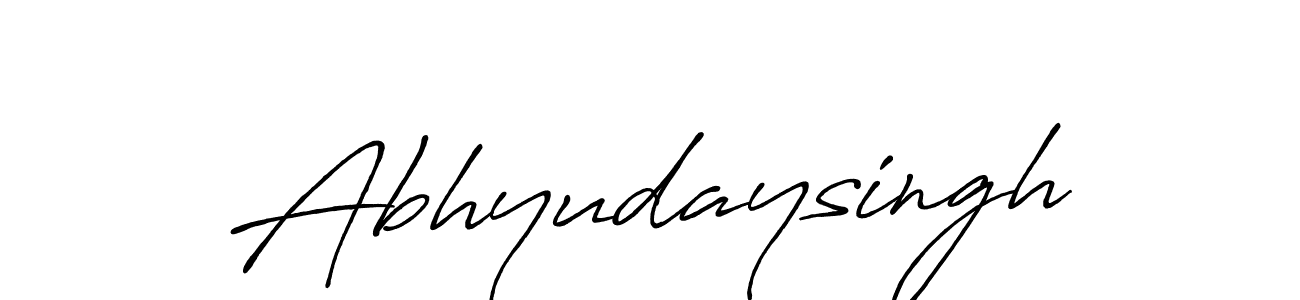 Make a beautiful signature design for name Abhyudaysingh. With this signature (Antro_Vectra_Bolder) style, you can create a handwritten signature for free. Abhyudaysingh signature style 7 images and pictures png