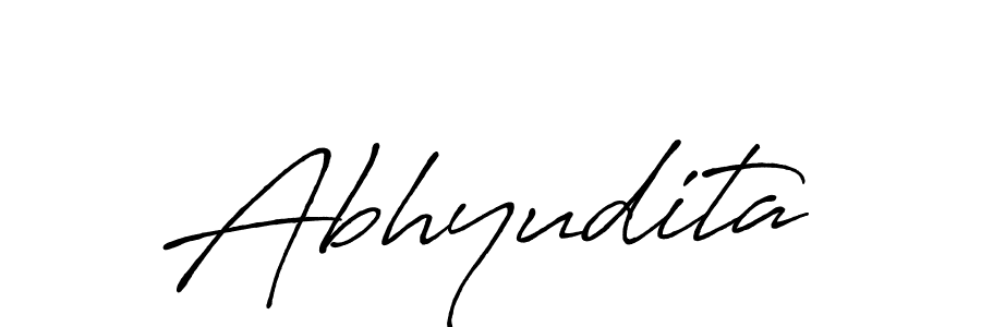 Design your own signature with our free online signature maker. With this signature software, you can create a handwritten (Antro_Vectra_Bolder) signature for name Abhyudita. Abhyudita signature style 7 images and pictures png