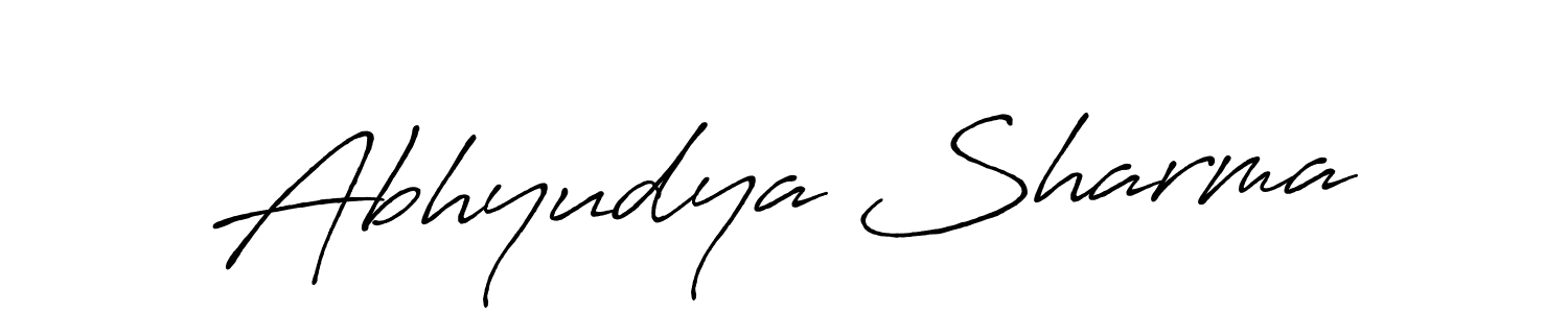 You should practise on your own different ways (Antro_Vectra_Bolder) to write your name (Abhyudya Sharma) in signature. don't let someone else do it for you. Abhyudya Sharma signature style 7 images and pictures png