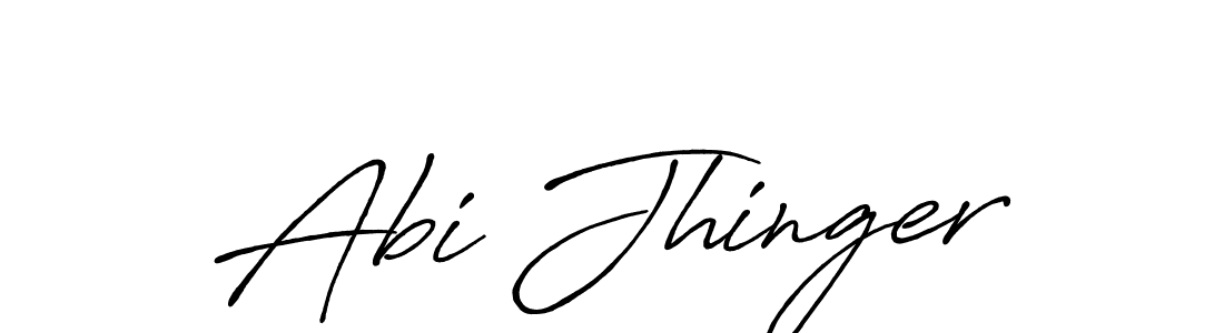 Make a beautiful signature design for name Abi Jhinger. With this signature (Antro_Vectra_Bolder) style, you can create a handwritten signature for free. Abi Jhinger signature style 7 images and pictures png