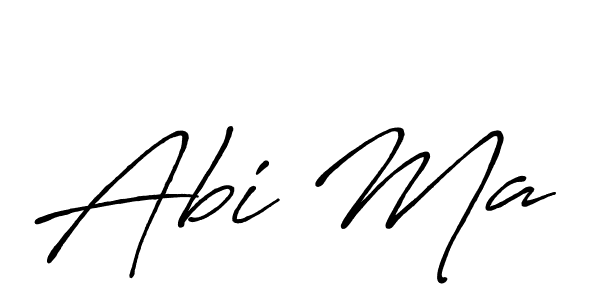 Use a signature maker to create a handwritten signature online. With this signature software, you can design (Antro_Vectra_Bolder) your own signature for name Abi Ma. Abi Ma signature style 7 images and pictures png