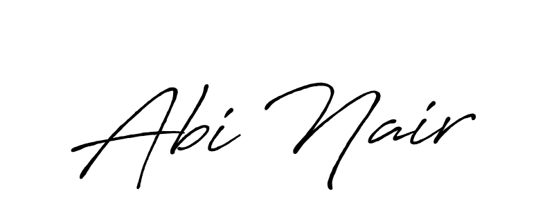 You should practise on your own different ways (Antro_Vectra_Bolder) to write your name (Abi Nair) in signature. don't let someone else do it for you. Abi Nair signature style 7 images and pictures png