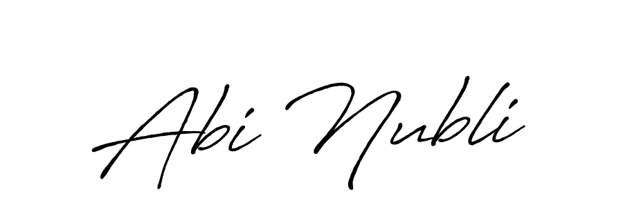 Design your own signature with our free online signature maker. With this signature software, you can create a handwritten (Antro_Vectra_Bolder) signature for name Abi Nubli. Abi Nubli signature style 7 images and pictures png