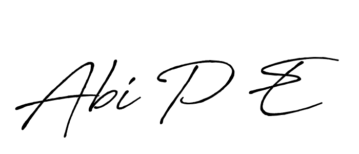 Create a beautiful signature design for name Abi P E. With this signature (Antro_Vectra_Bolder) fonts, you can make a handwritten signature for free. Abi P E signature style 7 images and pictures png