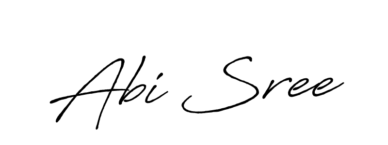 Use a signature maker to create a handwritten signature online. With this signature software, you can design (Antro_Vectra_Bolder) your own signature for name Abi Sree. Abi Sree signature style 7 images and pictures png