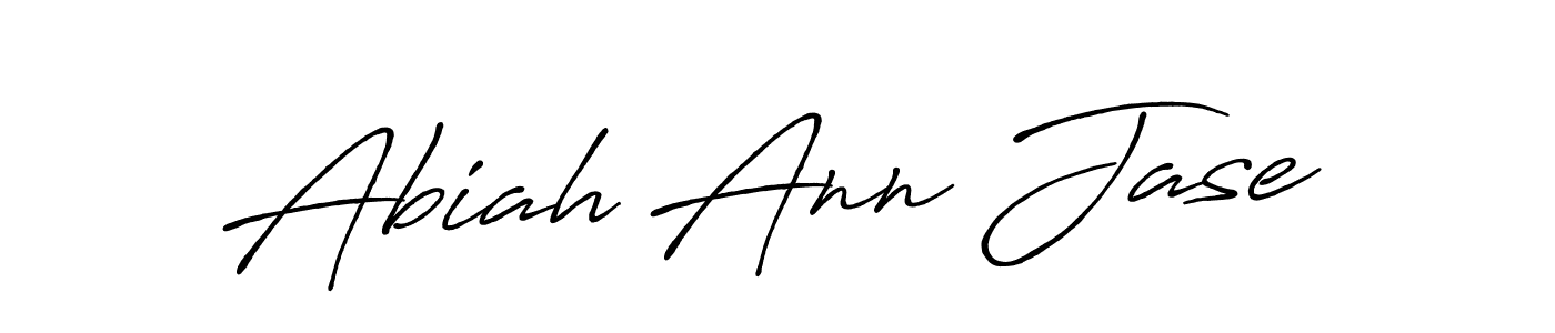How to make Abiah Ann Jase name signature. Use Antro_Vectra_Bolder style for creating short signs online. This is the latest handwritten sign. Abiah Ann Jase signature style 7 images and pictures png