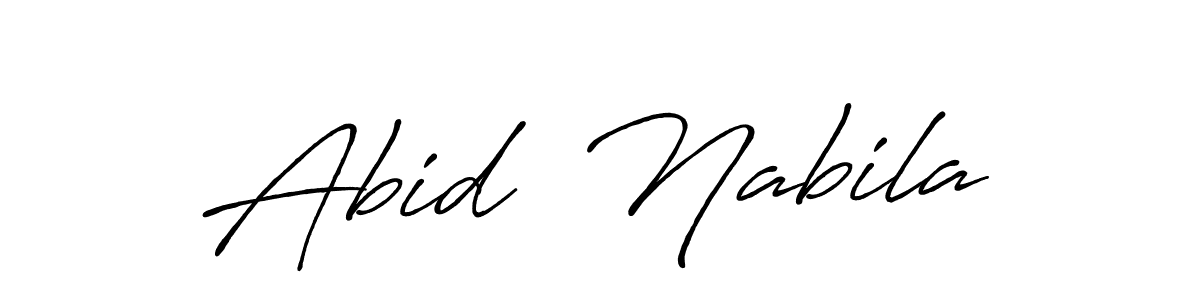Make a short Abid  Nabila signature style. Manage your documents anywhere anytime using Antro_Vectra_Bolder. Create and add eSignatures, submit forms, share and send files easily. Abid  Nabila signature style 7 images and pictures png