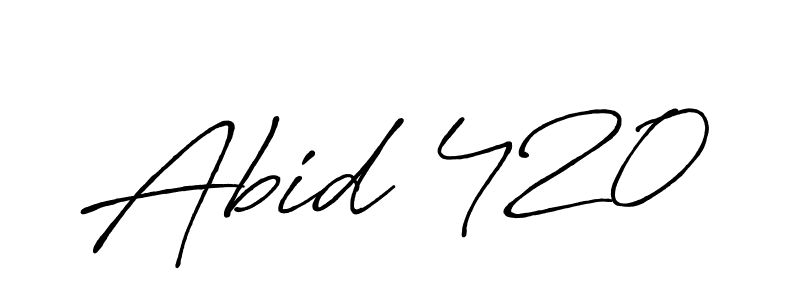 Abid 420 stylish signature style. Best Handwritten Sign (Antro_Vectra_Bolder) for my name. Handwritten Signature Collection Ideas for my name Abid 420. Abid 420 signature style 7 images and pictures png