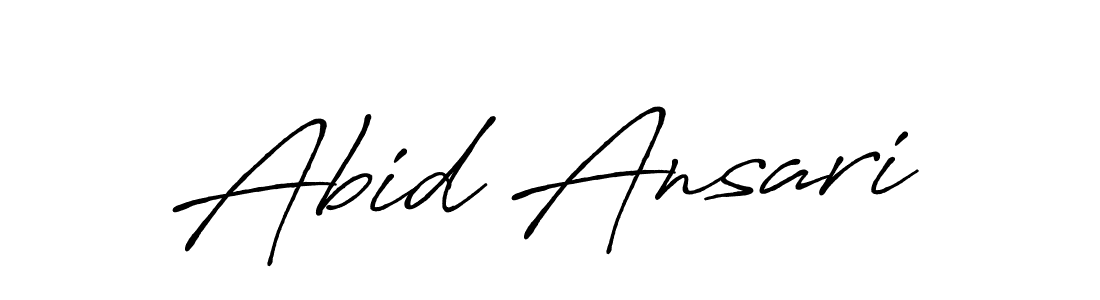 Abid Ansari stylish signature style. Best Handwritten Sign (Antro_Vectra_Bolder) for my name. Handwritten Signature Collection Ideas for my name Abid Ansari. Abid Ansari signature style 7 images and pictures png