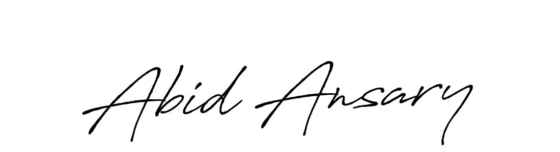 Design your own signature with our free online signature maker. With this signature software, you can create a handwritten (Antro_Vectra_Bolder) signature for name Abid Ansary. Abid Ansary signature style 7 images and pictures png