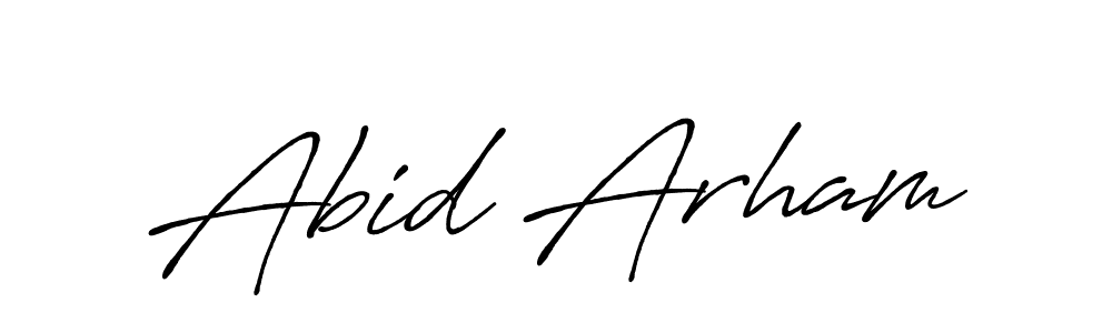 How to make Abid Arham signature? Antro_Vectra_Bolder is a professional autograph style. Create handwritten signature for Abid Arham name. Abid Arham signature style 7 images and pictures png