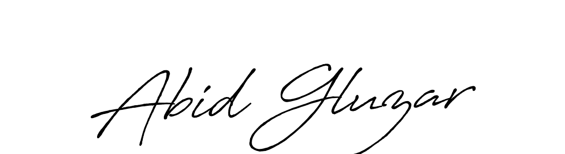 Create a beautiful signature design for name Abid Gluzar. With this signature (Antro_Vectra_Bolder) fonts, you can make a handwritten signature for free. Abid Gluzar signature style 7 images and pictures png