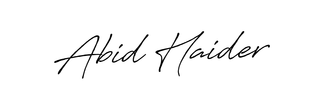 Abid Haider stylish signature style. Best Handwritten Sign (Antro_Vectra_Bolder) for my name. Handwritten Signature Collection Ideas for my name Abid Haider. Abid Haider signature style 7 images and pictures png