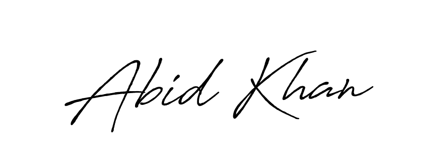 Create a beautiful signature design for name Abid Khan. With this signature (Antro_Vectra_Bolder) fonts, you can make a handwritten signature for free. Abid Khan signature style 7 images and pictures png