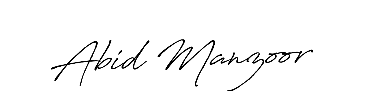 Abid Manzoor stylish signature style. Best Handwritten Sign (Antro_Vectra_Bolder) for my name. Handwritten Signature Collection Ideas for my name Abid Manzoor. Abid Manzoor signature style 7 images and pictures png