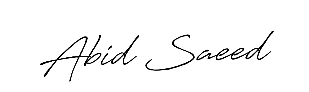 Also You can easily find your signature by using the search form. We will create Abid Saeed name handwritten signature images for you free of cost using Antro_Vectra_Bolder sign style. Abid Saeed signature style 7 images and pictures png