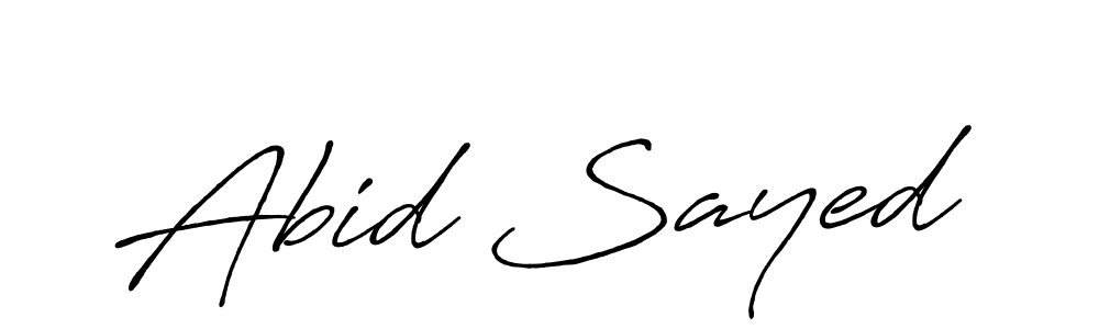 Create a beautiful signature design for name Abid Sayed. With this signature (Antro_Vectra_Bolder) fonts, you can make a handwritten signature for free. Abid Sayed signature style 7 images and pictures png