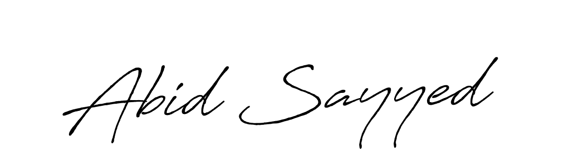 Use a signature maker to create a handwritten signature online. With this signature software, you can design (Antro_Vectra_Bolder) your own signature for name Abid Sayyed. Abid Sayyed signature style 7 images and pictures png