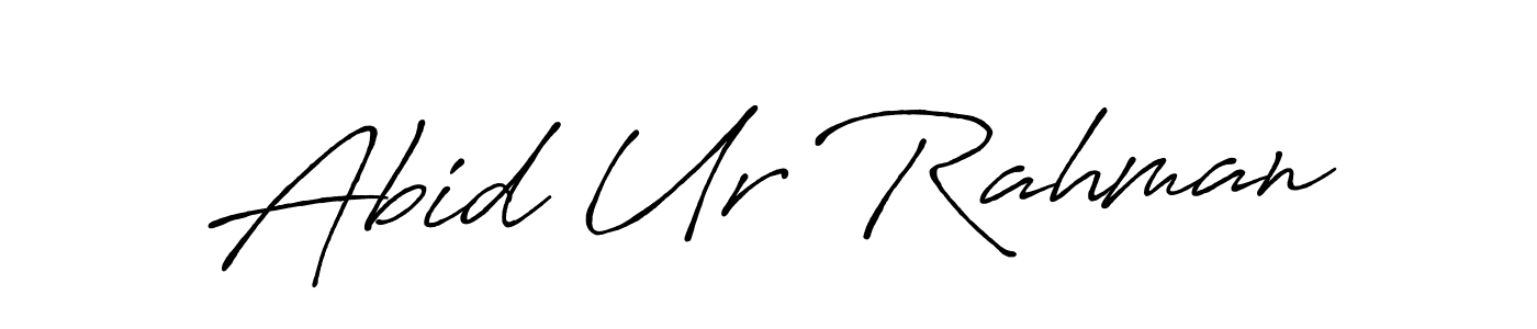 Make a beautiful signature design for name Abid Ur Rahman. With this signature (Antro_Vectra_Bolder) style, you can create a handwritten signature for free. Abid Ur Rahman signature style 7 images and pictures png
