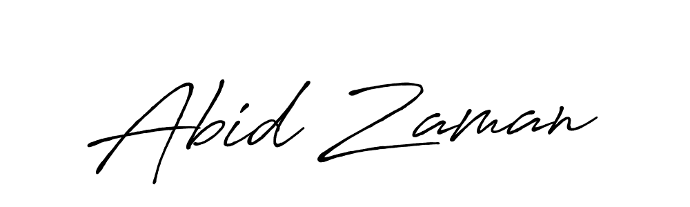 Use a signature maker to create a handwritten signature online. With this signature software, you can design (Antro_Vectra_Bolder) your own signature for name Abid Zaman. Abid Zaman signature style 7 images and pictures png