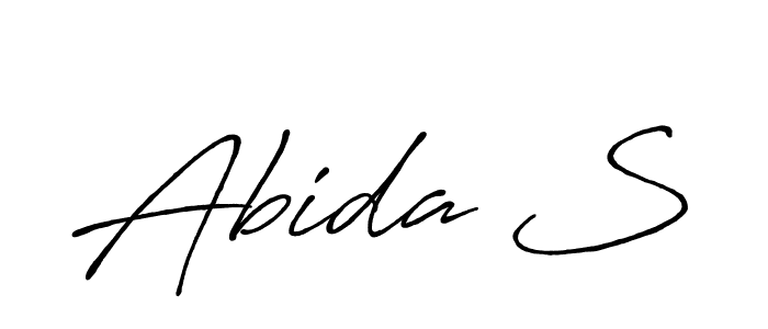 Also You can easily find your signature by using the search form. We will create Abida S name handwritten signature images for you free of cost using Antro_Vectra_Bolder sign style. Abida S signature style 7 images and pictures png