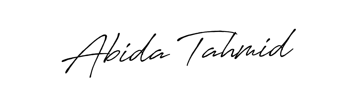 Make a beautiful signature design for name Abida Tahmid. Use this online signature maker to create a handwritten signature for free. Abida Tahmid signature style 7 images and pictures png