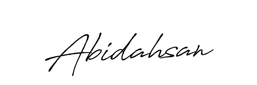 How to make Abidahsan signature? Antro_Vectra_Bolder is a professional autograph style. Create handwritten signature for Abidahsan name. Abidahsan signature style 7 images and pictures png