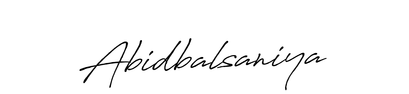 How to make Abidbalsaniya signature? Antro_Vectra_Bolder is a professional autograph style. Create handwritten signature for Abidbalsaniya name. Abidbalsaniya signature style 7 images and pictures png