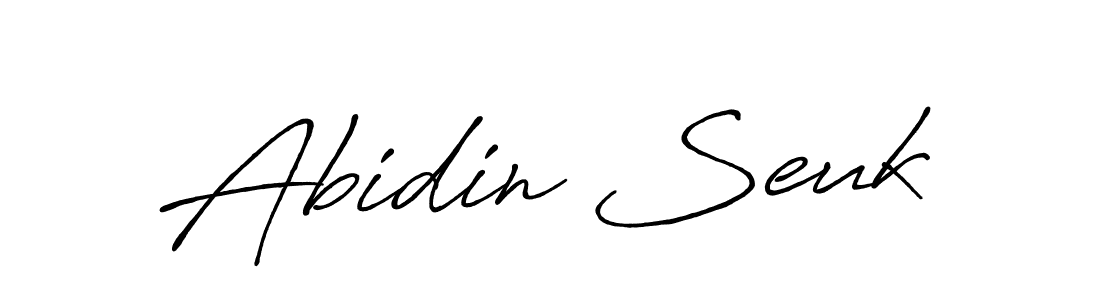 Abidin Seuk stylish signature style. Best Handwritten Sign (Antro_Vectra_Bolder) for my name. Handwritten Signature Collection Ideas for my name Abidin Seuk. Abidin Seuk signature style 7 images and pictures png