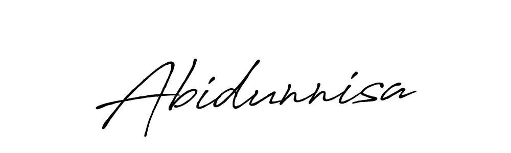 Also You can easily find your signature by using the search form. We will create Abidunnisa name handwritten signature images for you free of cost using Antro_Vectra_Bolder sign style. Abidunnisa signature style 7 images and pictures png