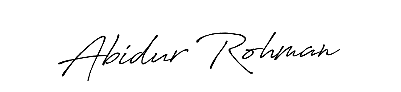 Use a signature maker to create a handwritten signature online. With this signature software, you can design (Antro_Vectra_Bolder) your own signature for name Abidur Rohman. Abidur Rohman signature style 7 images and pictures png