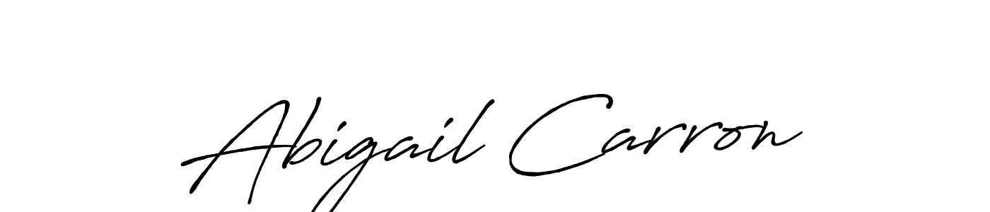 Abigail Carron stylish signature style. Best Handwritten Sign (Antro_Vectra_Bolder) for my name. Handwritten Signature Collection Ideas for my name Abigail Carron. Abigail Carron signature style 7 images and pictures png