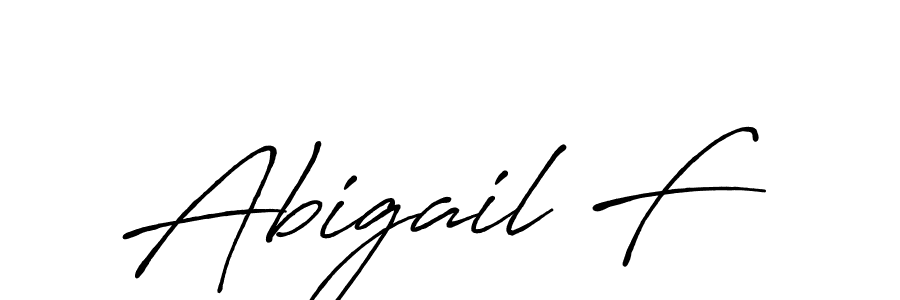How to make Abigail F name signature. Use Antro_Vectra_Bolder style for creating short signs online. This is the latest handwritten sign. Abigail F signature style 7 images and pictures png
