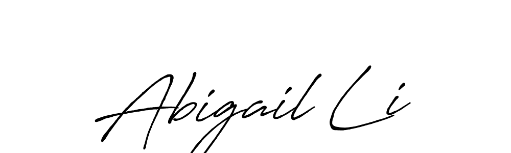 How to make Abigail Li name signature. Use Antro_Vectra_Bolder style for creating short signs online. This is the latest handwritten sign. Abigail Li signature style 7 images and pictures png