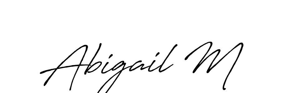 Antro_Vectra_Bolder is a professional signature style that is perfect for those who want to add a touch of class to their signature. It is also a great choice for those who want to make their signature more unique. Get Abigail M name to fancy signature for free. Abigail M signature style 7 images and pictures png